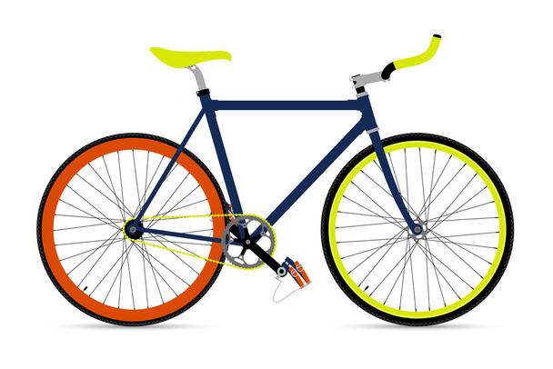 Велосипед с фиксированной передачей
 - Вектор,изображение