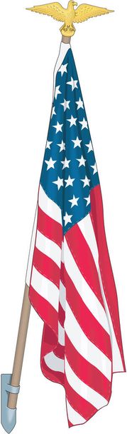 США Векторная иллюстрация флага - Вектор,изображение