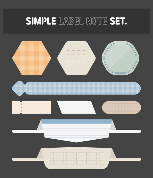 Simple label, memo paper, illustration.  - Vector, Image