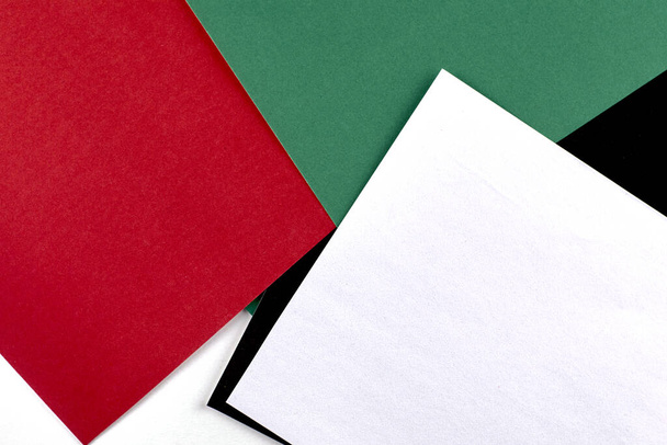 Renkli kağıtlardan yapılmış çok renkli soyut arkaplan - Fotoğraf, Görsel