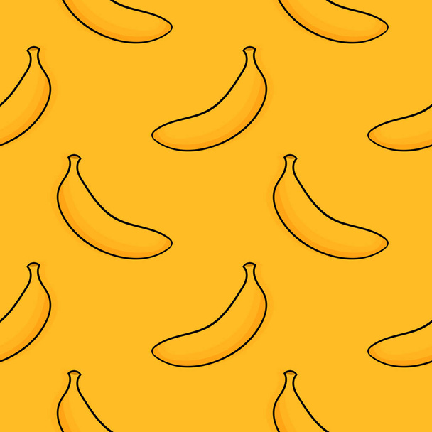 banaani käsin piirretty saumaton kuvio 2 - Vektori, kuva