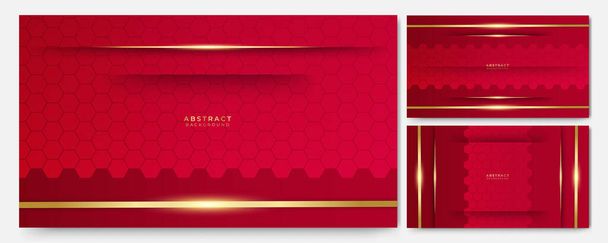 Abstract red and gold luxury background - Vektor, kép