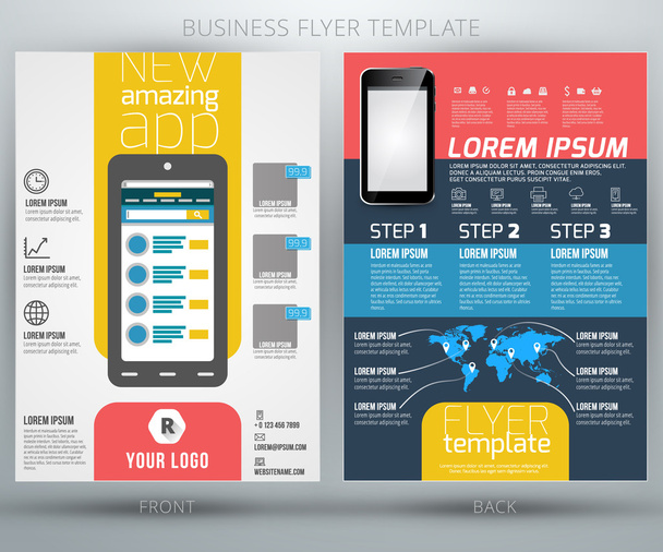 Abstract vector business flyer brochure template. EPS10 - Vector, Image
