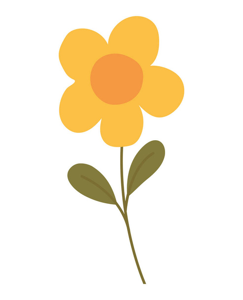 yellow flower design - ベクター画像