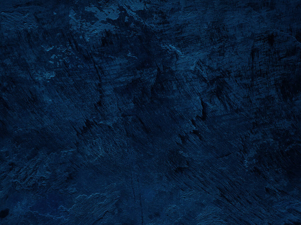 グラフィックデザインや壁紙のための暗いラフセメント壁の背景。ヴィンテージスタイルのグランジーブラックとブルーのコンクリートテクスチャ。古い石膏の床は神秘的で恐ろしい時代を持っています. - 写真・画像