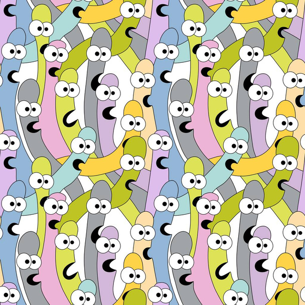 Kids seamless worms pattern for fabrics and textiles and packaging and linens and gifts and cards and hobbies - Foto, afbeelding