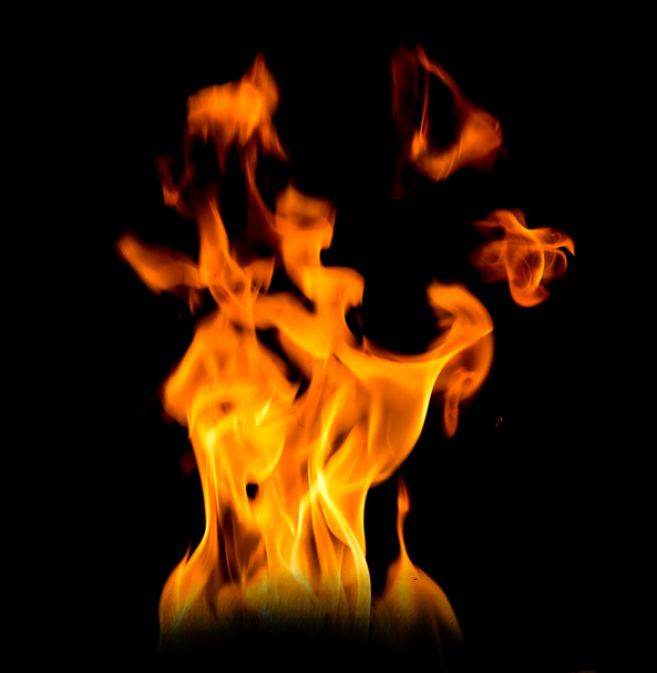 Orange fire flames - Φωτογραφία, εικόνα