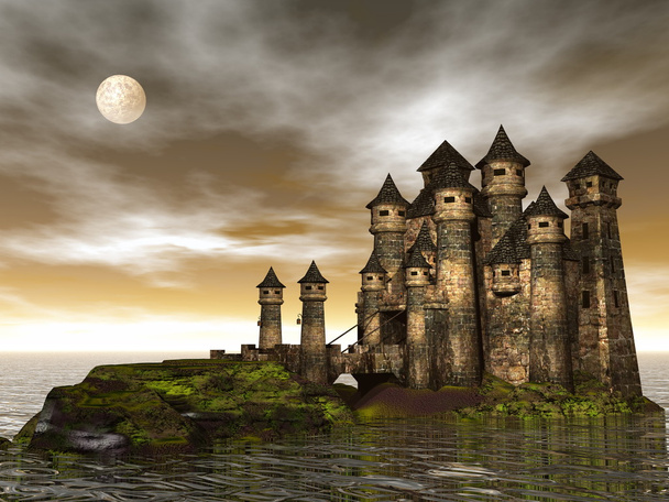 Castelo renderização 3D
 - Foto, Imagem