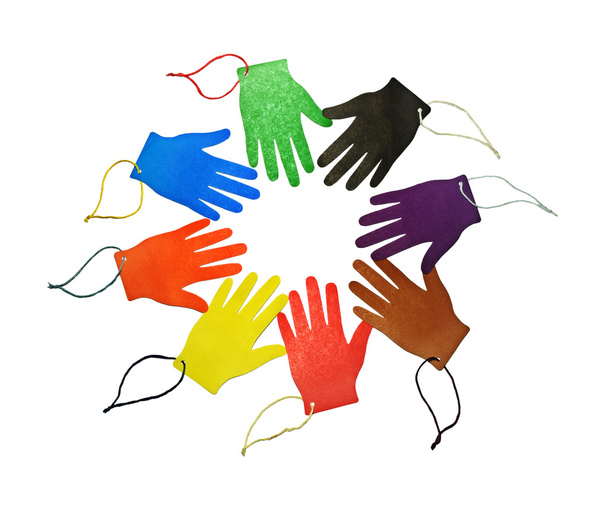 Mãos multicoloridas
 - Foto, Imagem