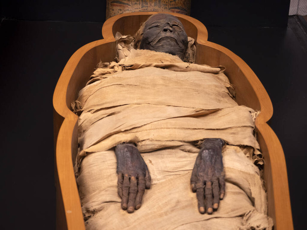 detalle momia egipcia de cerca - Foto, Imagen