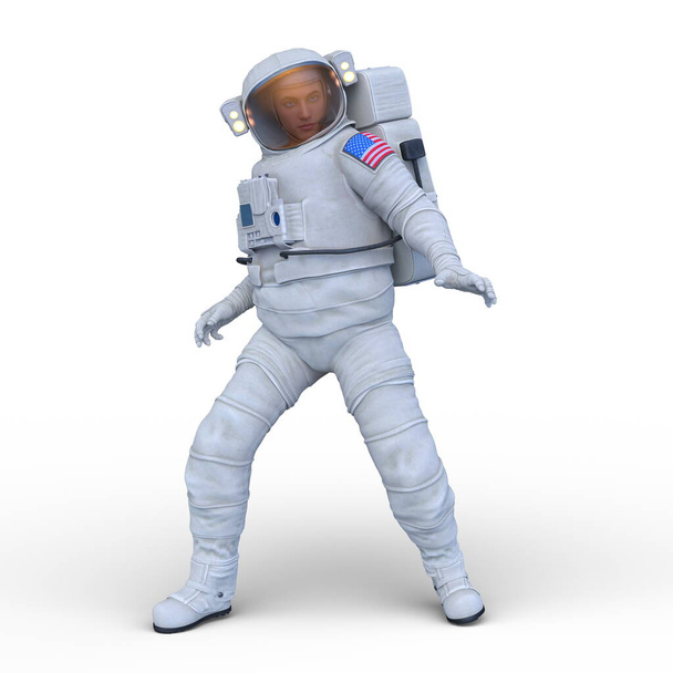 3D rendering of a male astronaut - Foto, afbeelding