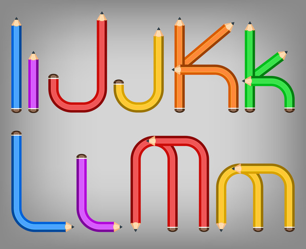 Stile alfabeto matita di colore
 - Vettoriali, immagini