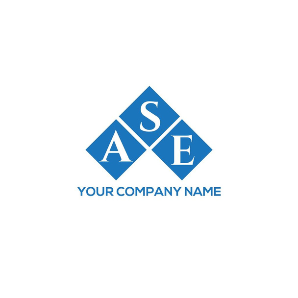 Σχεδιασμός λογότυπου με γράμματα ASE σε λευκό φόντο. Δημιουργία γραμματοσήμων με αρχικά ASE. Σχεδιασμός επιστολών ASE. - Διάνυσμα, εικόνα