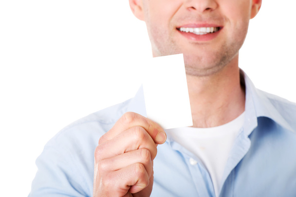 Businessman showing business card - Foto, Imagen