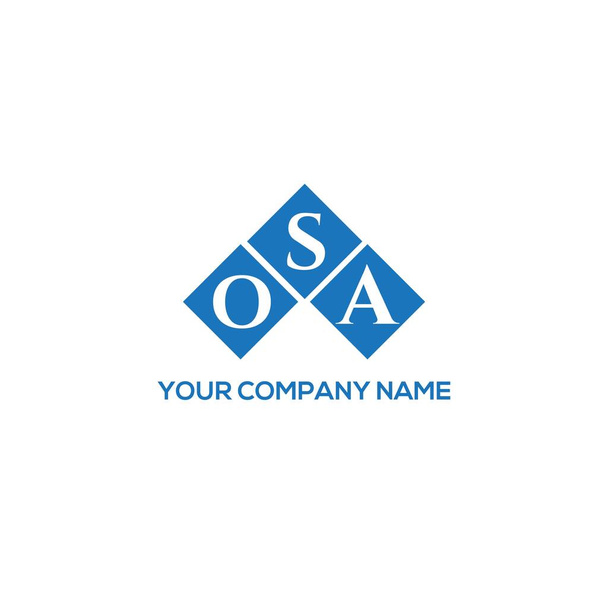Diseño del logotipo de la letra OSA sobre fondo blanco. OSA iniciales creativas letra logo concepto. Diseño de letras OSA. - Vector, imagen
