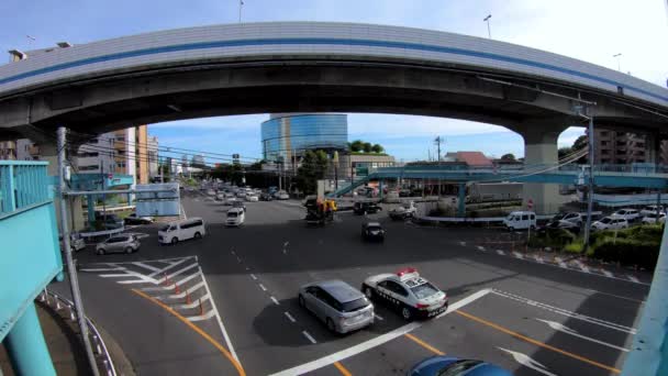 A timelapse of downtown street at Kanpachi avenue in Tokyo daytime wide shot - Footage, Video