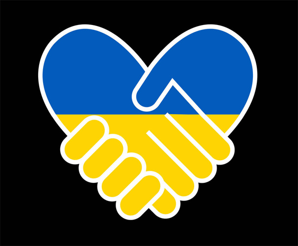  Illustration über die Unterstützung der Ukraine und keinen Krieg - Vektor, Bild