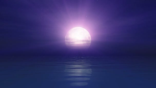 luz de mar y luna llena - Imágenes, Vídeo