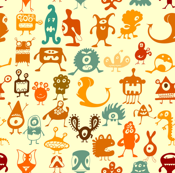 Monsters pattern - ベクター画像