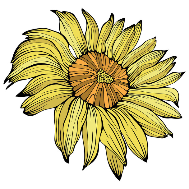 Illustration of abstract flower. Line art. Eps 10 - Vektor, kép