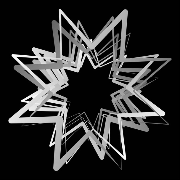 Star vector illustration. Random rotated stars icon, symbol - Διάνυσμα, εικόνα