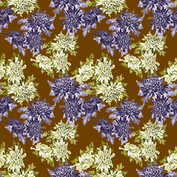 Watercolor floral seamless pattern - Foto, imagen