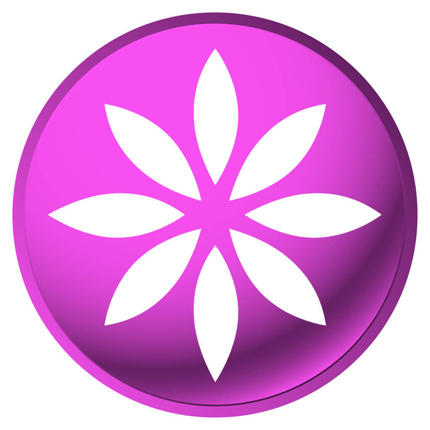 Lotus flower, flower, petals natural, eco, ecology and nature symbol, icon - Vector, Image