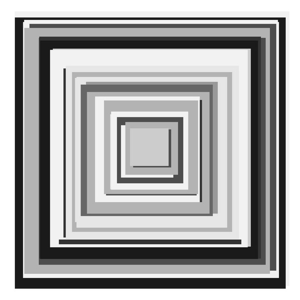 Overlapping random squares abstract grayscale geometric vector illustration - Διάνυσμα, εικόνα