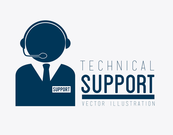 テクニカル サポート設計 - ベクター画像