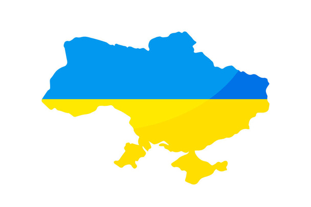 ウクライナ地図は白地に孤立している。ベクターイラスト - ベクター画像