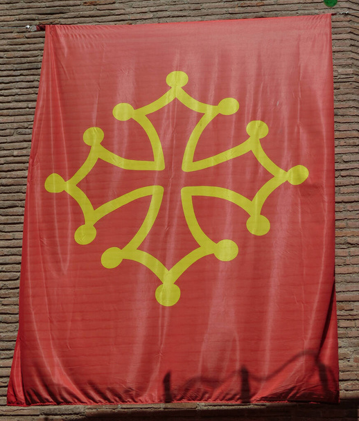 zászló Occitanie (más néven Toulouse megye zászlója) - Fotó, kép