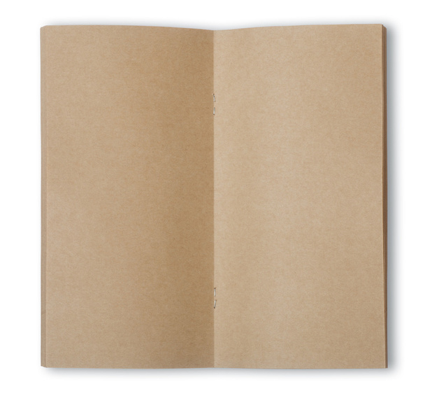 Bloc de notas marrón en blanco
 - Foto, Imagen