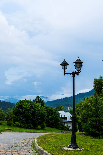 Landscape in Bukovina, at Gura Humorului, Romania. - Zdjęcie, obraz