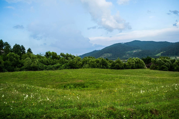 Panoramic view in Gura Humorului, Suceava county, Bucovina, Romania. - Фото, изображение