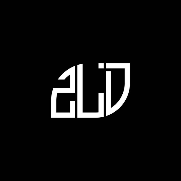 ZLD betű logó design fekete háttér. ZLD kreatív kezdőbetűk levél logó koncepció. ZLD betűtervezés. - Vektor, kép