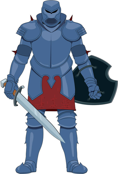 Knight in Armor Vector Illustration - Vector, Image