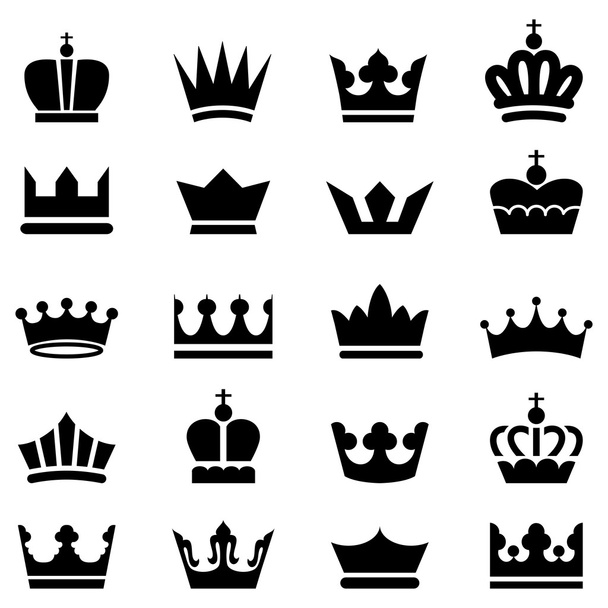 Crown Icons - Vektor, kép