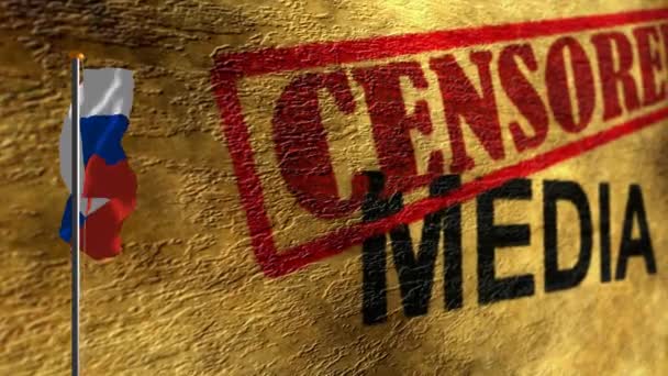 Bandeira russa no pólo contra mídia censurada - Filmagem, Vídeo