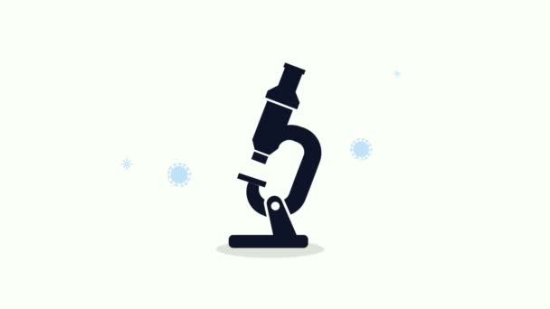 animação médica de saúde com microscópio - Filmagem, Vídeo