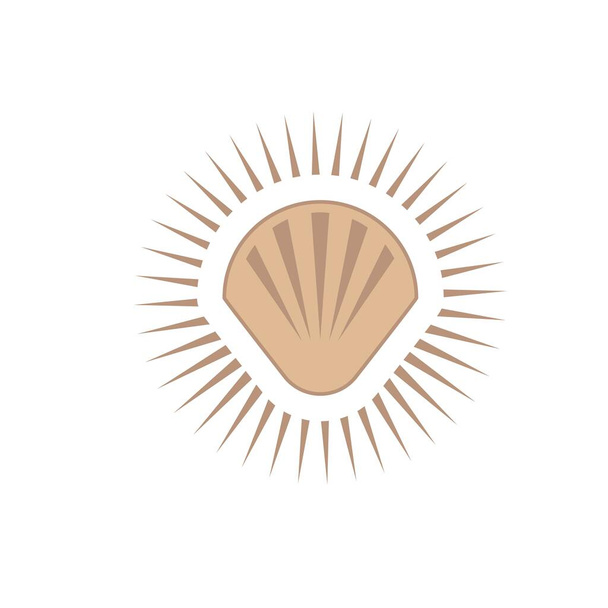 貝殻のアイコンイラストコンセプトデザインWeb - ベクター画像