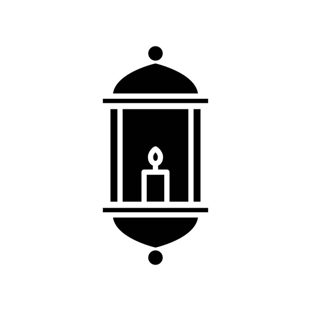Lanterne islamique icône. style glyphe. silhouette. conception simple modifiable. Modèle vectoriel de conception - Vecteur, image