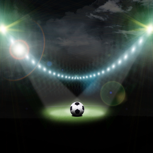stadio di calcio con le luci brillanti - Foto, immagini
