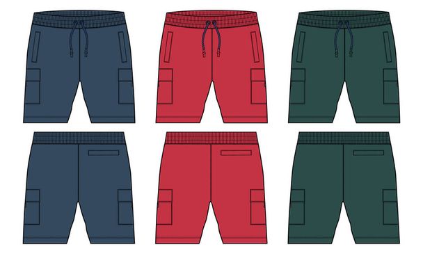 ilustración vectorial de pantalones cortos de hombre - Vector, imagen