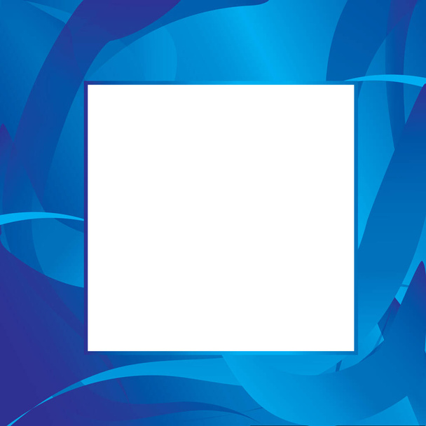 Αφηρημένο μπλε φόντο με ένα λευκό πλαίσιο κειμένου - Διάνυσμα, εικόνα