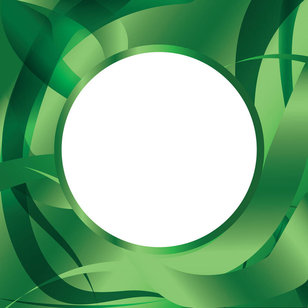 Fondo verde abstracto con un cuadro de texto blanco - Vector, Imagen