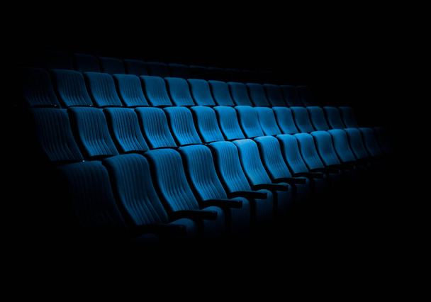 cinema azul ou cadeira de teatro  - Foto, Imagem
