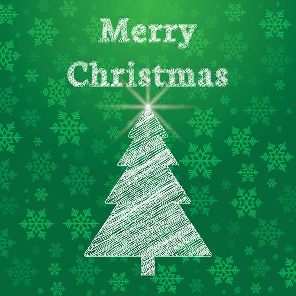 Abstract green Christmas Background. Merry Christmas card. - Vettoriali, immagini