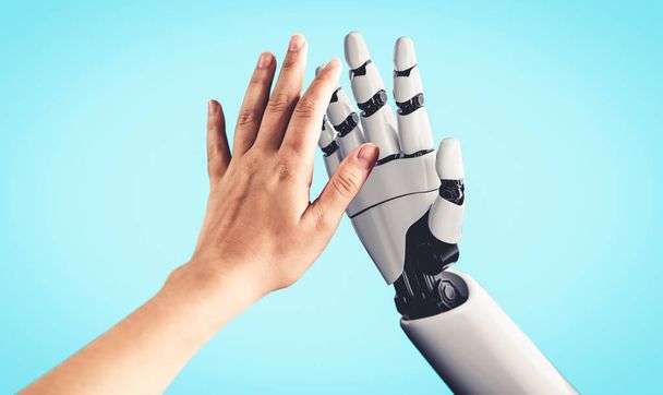 Budoucí umělá inteligence a strojové učení pro robota nebo kyborga - Fotografie, Obrázek