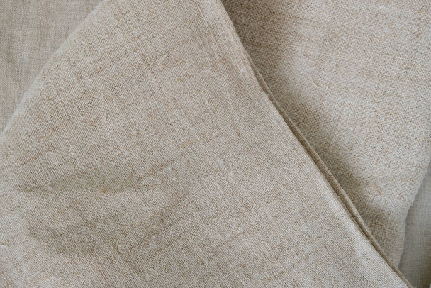 Hemp fabric. Growing demand for natural fibers. Copy space. - Photo, Image