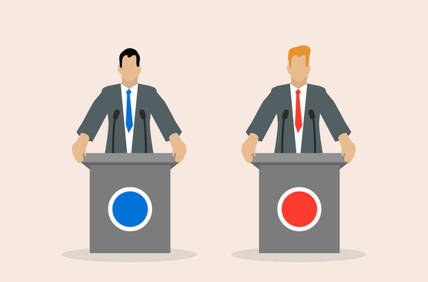 Political press conference in vector format - Vector, Image